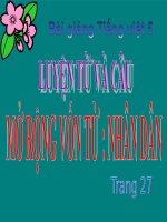 Bài giảng tiếng việt 5 tuần 3 bài mở rộng vốn từ nhân dân 