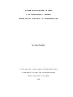 Manufacturing location decisions in the pharmaceutical industry an exploratory study from a network perspective