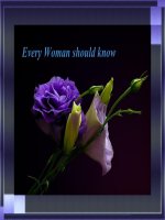 Every Woman should know