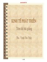 Tóm tắt bài giảng kinh tế phát triển