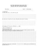 Đề thi chọ học sinh giỏi lớp 4