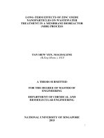 Long term effects of zinc oxide nanoparticles on wastewater treatment in a membrane bioreactor (MBR) process