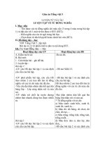 Giáo án tiếng việt 5 tuần 1 bài từ đồng nghĩa 