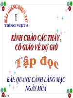 Bài giảng tiếng việt 5 tuần 1 bài quang cảnh làng mạc ngày mùa 