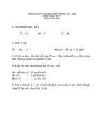 Đề khảo sát đầu năm môn Toán và môn Tiếng Việt ở Tiểu học