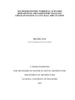 Macroergonomic workspace scenario research on air passengers baggage check in system at city hall MRT station