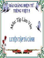 Bài giảng tiếng việt 5 tuần 1 bài tập làm văn   luyện tập tả cảnh 