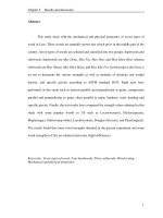 Mechanical properties of seven types of wood in laos