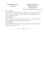 Đề kiểm tra học kì 2 môn Lịch Sử lớp 8 năm 2015 trường THCS Lập Lễ, Hải Phòng