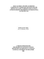 Meat allergy and the allergenic components underlining reasons for the absence of clinical presentation to meat antigens despite the presence of high levels of specific ige