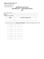 đề kiểm tra Tiếng Việt 1 CNGD