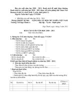 BÁO CÁO CUỐI NĂM HỌC