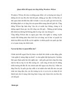 Quan điểm của  tổng thống Wilson