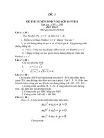 Đề thi vao 10 tinh Hà Nam