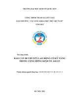 RÀO CẢN DI CHUYỂN LAO ĐỘNG CÓ KỸ NĂNG TRONG CỘNG ĐỒNG KINH TẾ ASEAN