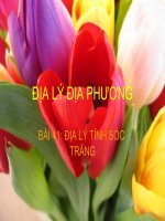 Bài 41.ĐỊA LÝ TỈNH SÓC TRĂNG