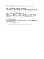 ĐỀ THI LẠI  MÔN HÓA 8 NĂM HỌC 2011