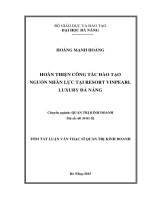 Hoàn thiện công tác đào tạo nguồn nhân lực tại RESORT VINEARL LUXURY đà nẵng 