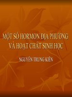Bài giảng sinh lý học hormone