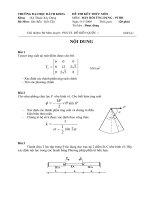 ĐỀ THI kết THÚC môn đàn hồi ỨNG DỤNG PTHH 
