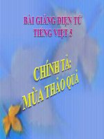 Bài giảng tiếng việt 5 tuần 12 bài chính tả   nghe,viết mùa thảo quả 
