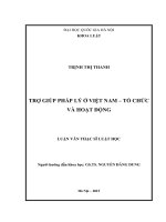 Trợ giúp pháp lý ở việt nam   tổ chức và hoạt động 