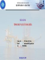 Download Bài Giảng + Thuyết Trình Môn Tính Chất Vật Lý Tầng Chứa 1  Trường Đại Học Mỏ Địa Chất Hà Nội