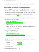 CÂU hỏi TRẮC NGHIỆM có đáp án môn KINH tế PHÁT TRIỂN