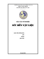 BÁO cáo THÍ NGHIỆM sức bền vật LIỆU 2012