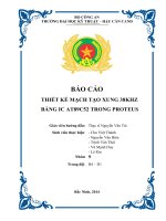 BÁO CÁO THIẾT KẾ MẠCH TẠO XUNG 38KHZ BẰNG IC AT89C52 TRONG PROTEUS