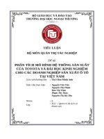 PHÂN TÍCH mô HÌNH hệ THỐNG sản SUẤT của TOYOTA và bài học KINH NGHIỆM CHO các DOANH NGHIỆP sản XUẤT ô tô tại VIỆT NAM 