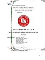 tiểu luận kinh tế du lịch đề tài  phát triển du lịch lữ hành dành cho sinh viên  du lịch 