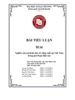 tiểu luận quản trị tác nghiệp nghiên cứu mô hình bảo trì năng suất tại việt nam 