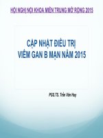 CẬP NHẬT điều TRỊ VIÊM GAN b mạn 2015
