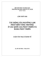 Tác động của ngưỡng lạm phát đến tăng trưởng ở các quốc gia phát triển và đang phát triển 