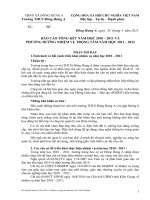 BC tổng kết năm học 2010 2011 và nhiệm vụ trọng tâm năm học 2011 2012