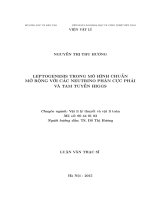 LEPTOGENESIS TRONG MÔ HÌNH CHUẨN MỞ RỘNG VỚI CÁC NEUTRINO PHÂN CỰC PHẢI VÀ TAM TUYẾN HIGGS