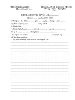 Mẫu biên bản họp phụ huynh các lóp