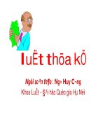 Bài giảng về Luật Thừa kế  Ngô Huy Cương