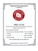 PHƯƠNG THỨC QUẢN TRỊ sản XUẤT TRONG NGÀNH CÔNG NGHIỆP PHỤ TRỢ VIỆT NAM 