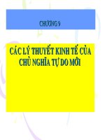 chương 9 các lý thuyết kinh tế của chủ nghĩa tự do mới