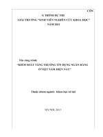 KIỂM SOÁT TĂNG TRƯỞNG TÍN DỤNG NGÂN HÀNG Ở VIỆT NAM HIỆN NAY