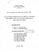 các giải pháp nhằm nâng cao thế lực cho sinh viên trong công tác giáo dục thể chất ở học viện hành chính