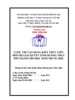 tích hợp liên môn trái đất đang nóng lên từng ngày, ngày càng có nhiều môi trường bị ô nhiễm  chúng ta sẽ phải làm gì 