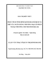 PHÂN TÍCH TÌNH HÌNH KINH DOANH DỊCH vụ THẺ của NGÂN HÀNG THƯƠNG mại cổ PHẦN NGOẠI THƯƠNG CHI NHÁNH ĐẮKLẮK