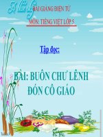 Bài giảng tiếng việt 5 tuần 15 bài tập đọc   buôn chư lệnh đón cô giáo 