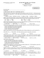 Đề và đáp án Lý Lần 3 MAT 2011