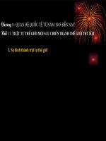 Trật tự TG sau chiến tranh TG thứ 2