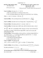 Đề thi thử THPT quốc gia môn toán lần 1 năm 2016 trường THPT khoái châu, hưng yên