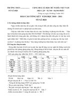 báo cáo tổng kết tô 2011